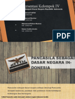 Persentasi Kelompok IV: Pancasila Menjadi Dasar Negara Republik Indonesia