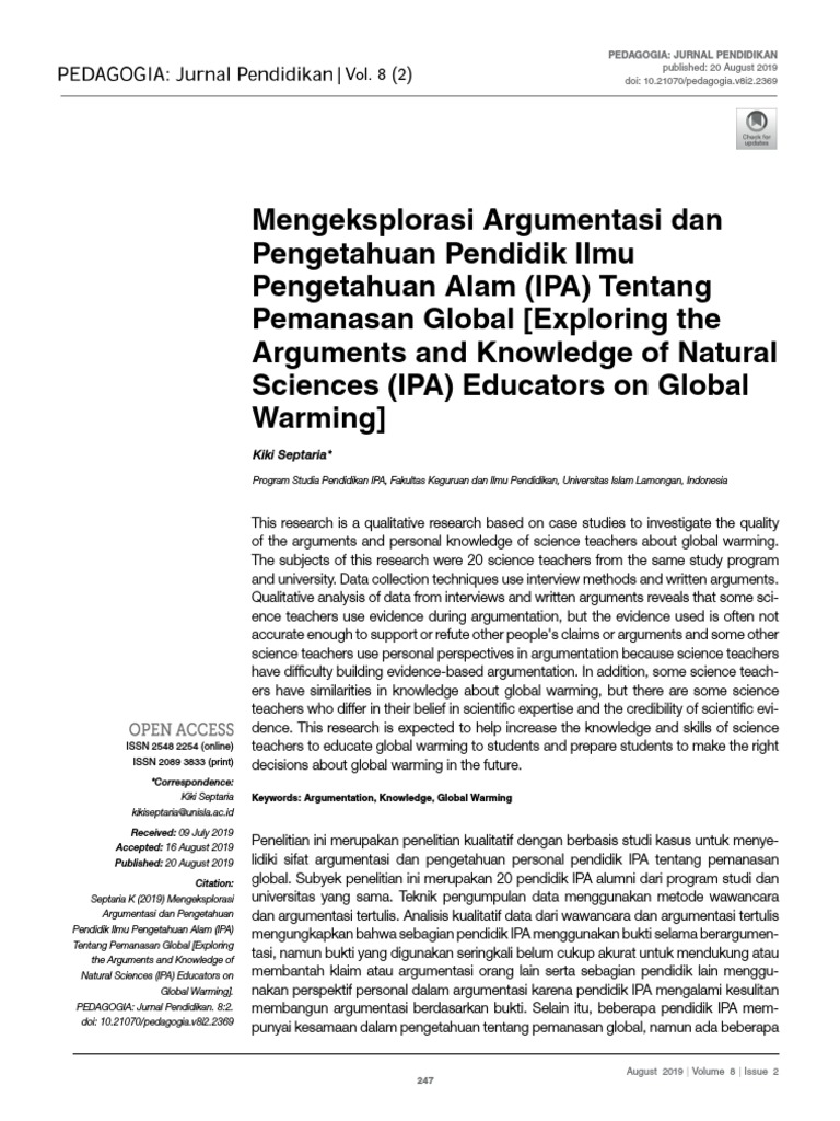 1446-Article Text-8464-1-10-20210924 | PDF | Science | Kognisi