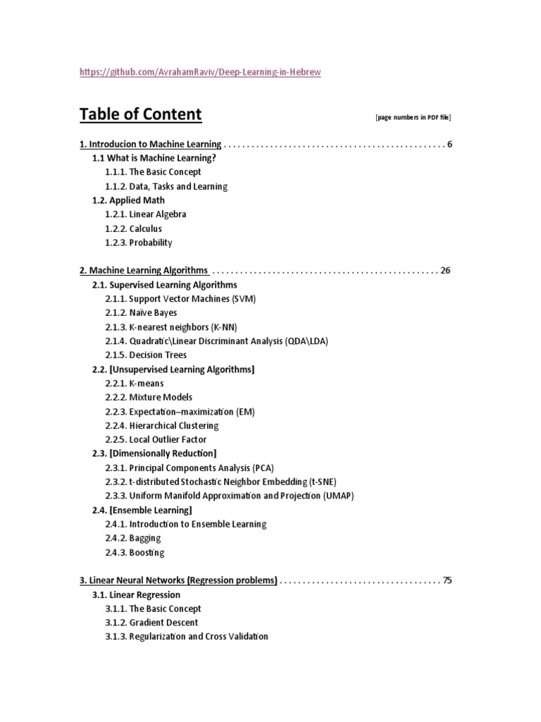 Table of content page numbers in pdf file pdf artificial neural