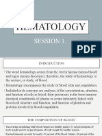 Hematology: Session 1