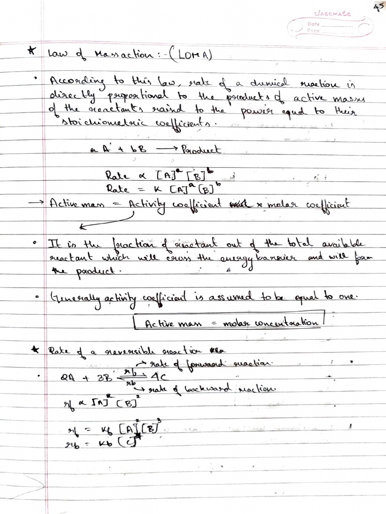 Chemical Equilibrium Pdf
