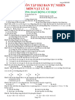 Nội Dung Ôn Tập Hki Ban Tự Nhiên Môn Vật Lý 12: Chương Dao Động Cơ Học