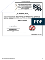 Certificado garantia controle pragas CELPE Bezerros