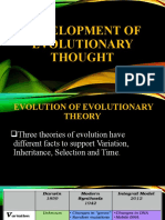 Development of Evolutionary Thought