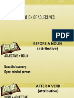 Position of Adjectives