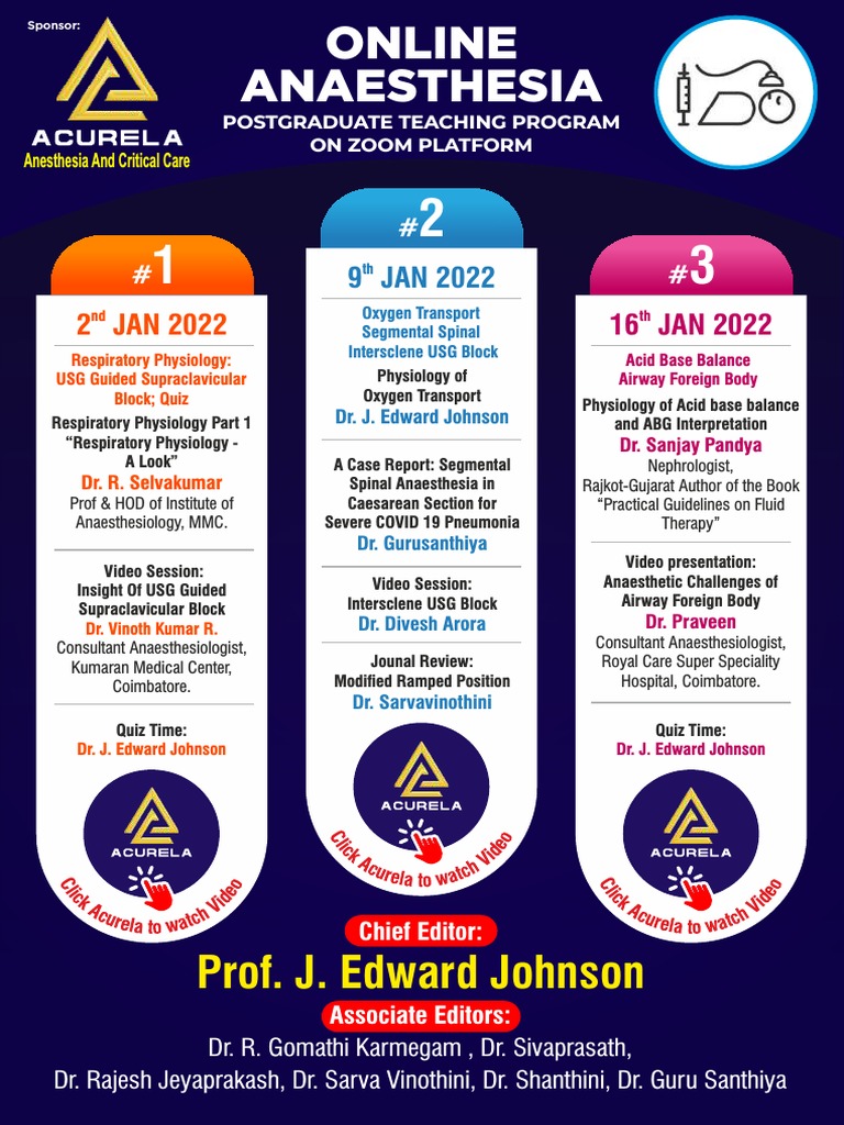 Online Anesthesia Teaching Program | PDF | Anesthesia | Intensive Care ...