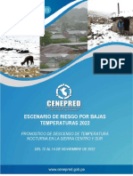 Eescenario de Riesgo Por Bajas Temperaturas 2022 Aviso Meteorologico de Pronostico Del Descenso de Temperatura Nocturna en La Sierra Centro y Sur Del
