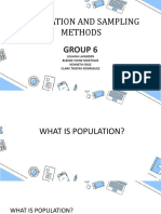 GROUP 6 Population and Sampling Methods