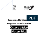 Propuesta Planificación 8° Básico Matemática