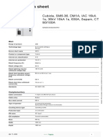 Product data sheet for SM6-36, DM1A, IAC 16kA 1s, 36kV 16kA 1s, 630A, Sepam, CT 50/100A cubicle