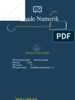 Kontrak Perkuliahan Dan Pengenalan Metode Numerik