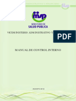 Manual de Control Interno: Viceministerio Administrativo Y Financiero