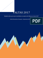 FALTAS 2017: Estudio Sobre Procesos Concluidos en Materia de Faltas en El Año 2017