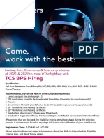 Come work with the best! TCS Campus Hiring Drive 2022