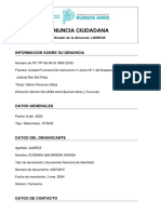 Denuncia Ciudadana: Información Sobre Su Denuncia