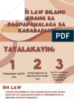 Ang RH Law Bilang Hakbang Sa Pagpapahalaga Sa Kababaihan