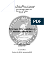 Términos de La Legislación Laboral Guatemalteca