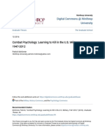 Combat Psychology: Learning To Kill in The U.S. Military, Combat Psychology: Learning To Kill in The U.S. Military, 1947-2012 1947-2012