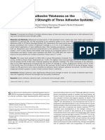 The Influence of Adhesive Thickness On The Microtensile Bond Strength of Three Adhesive Systems