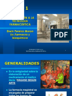 Tema 1: Introducción A La Tecnolgia Farmaceutica Erwin Pereira Moron Lic - Farmacia y Bioquimica