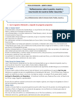 Reflexionamos Sobre La Pasión, Muerte y Resurrección de Nuestros Señor Jesucristo."