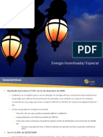 Energia Incentivada e Especial: Características e Modelagem