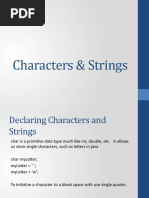 Characters and Strings