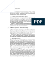 Different Types of Planned Change: Evaluating and Institutionalizing Change
