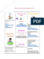 Activity Plan For Lone Tree Preschoolers 9 7-9 9