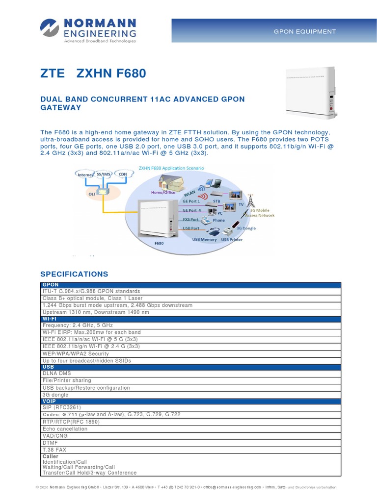 En - ZXHN F680 | PDF | Wi Fi | Usb