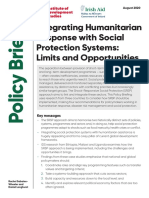 Integrating Humanitarian Response with Social Protection Systems - Limits and Opportunities