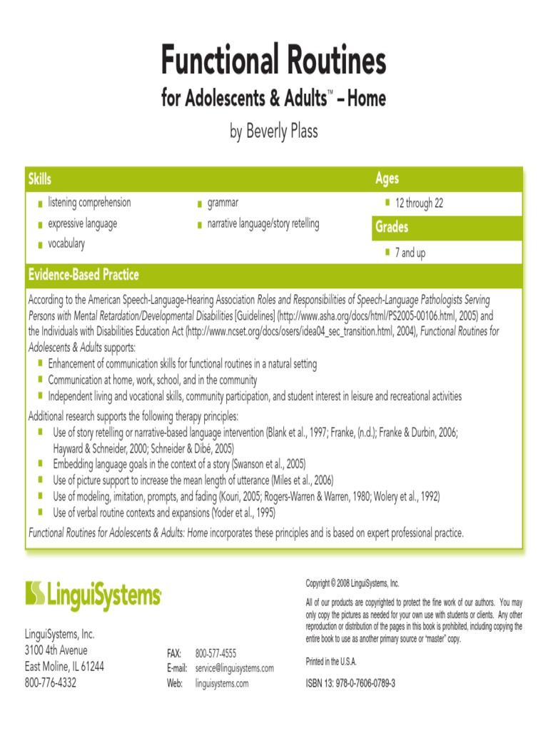 Functional Routines Home | PDF | Lunch | Cognition