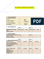 Ficha de Evaluación de Educación Física 2023