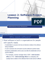 Lesson 2: Software Project Planning