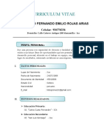 Curriculum Vitae Leonardo Fernando Emilio Rojas Arias