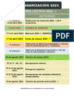 Calendarización 2023: Fechas Actividad