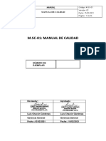 M.Sc-01: Manual de Calidad