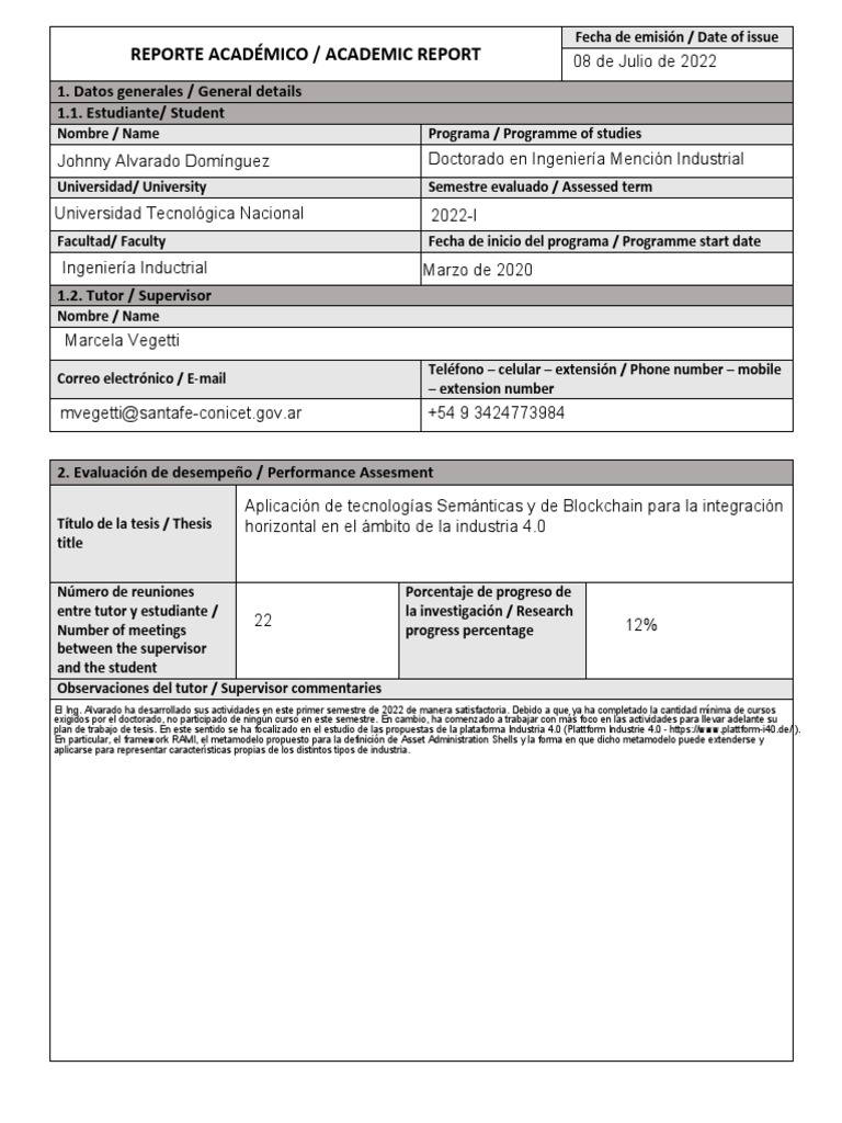 Formato - para - Reportes - Académicos Enero 2023 | PDF | Informática