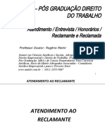 Pós-Graduação Direito do Trabalho - Atendimento, Entrevista e Honorários