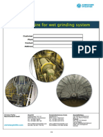 Questionnaire For Wet Grinding System: Customer Plant Contact Address