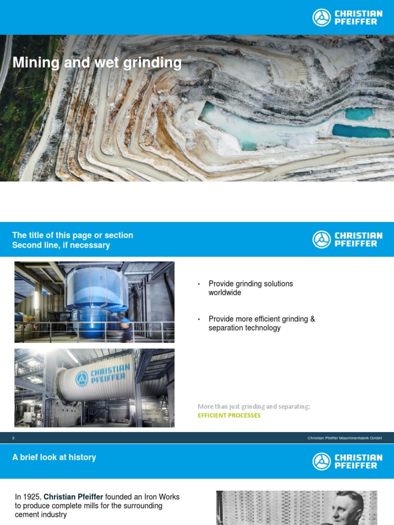 Company Mill Presentation Mining And Wet Grinding Pdf Mill