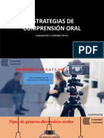 Estrategias de Comprensión Oral: Habilidades Comunicativas