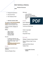 21st Century Literary: Midterm Reviewer