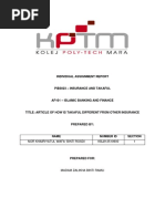 Individual Report - How Is Takaful Different From Other Insurance - (Nor Khairiyatul Wafa Binti Rosdi)