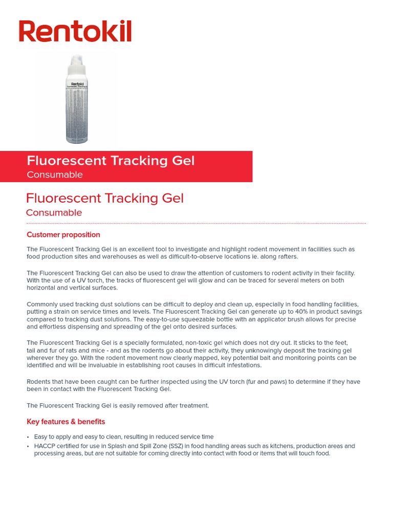 Fluorescent Tracking Gel PDF Rodent