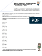 Taller Ejercicios Despeje de Ecuaciones de 1° Grado (Parte I)