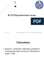 R-123 Programowanie Ręczne