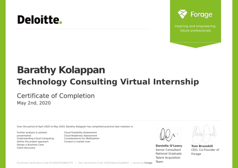 Deloitte Internship PDF