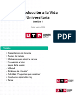 Introducción a la vida universitaria: sesión 1