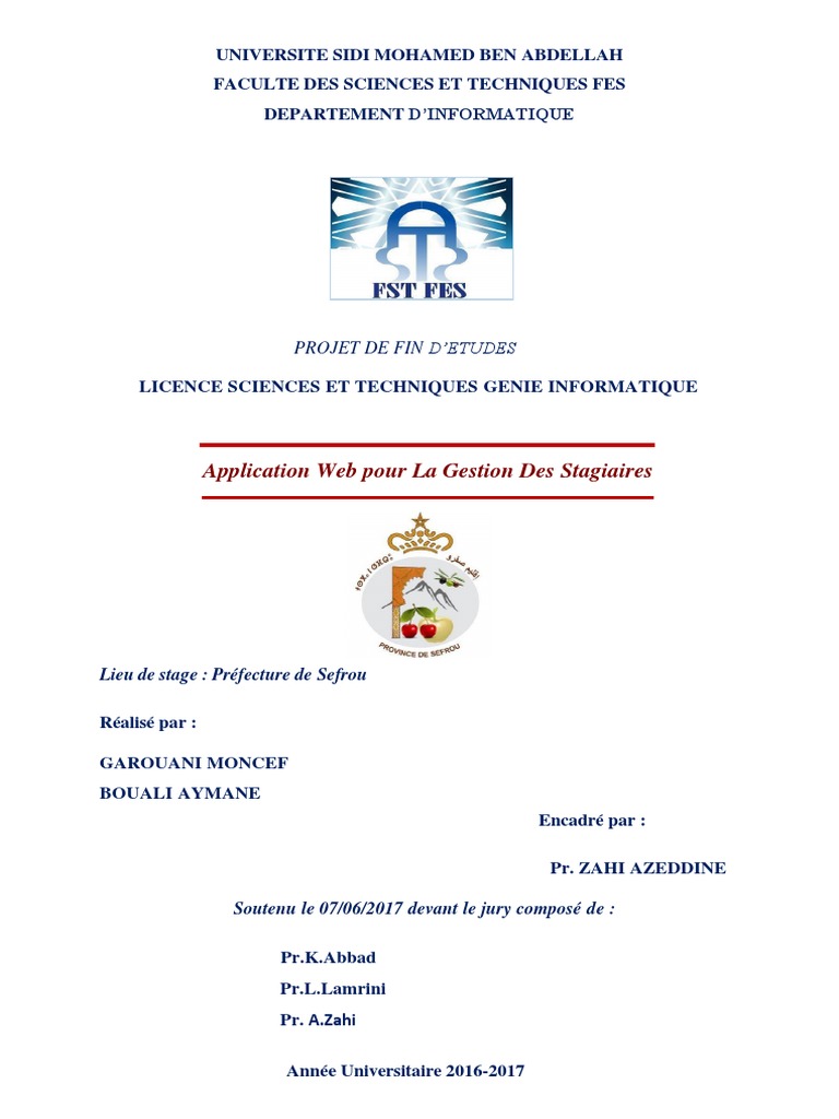 Application Web pour Gestion Stagiaires | PDF | Langage de Modélisation ...